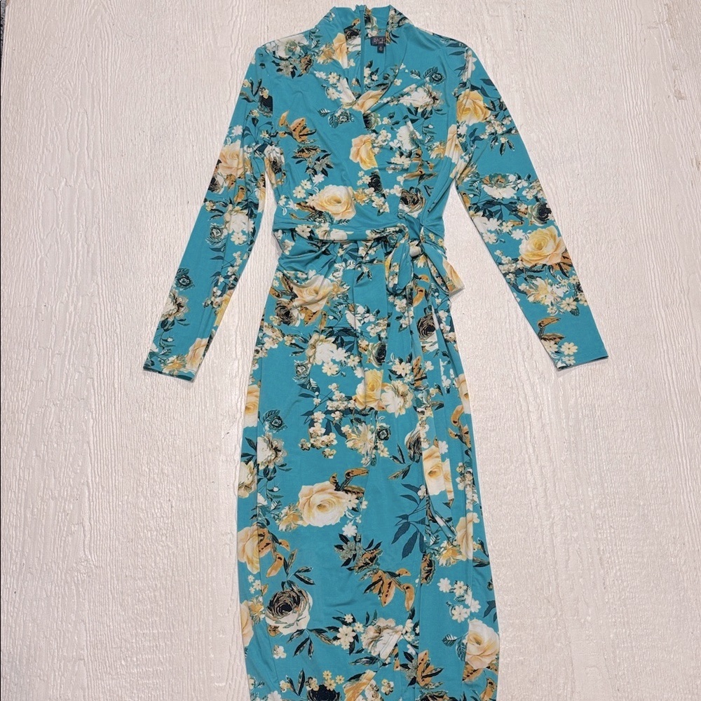 Rachel Rachel Roy Wrap Dress Long Sleeve MIDI Length Size Medium